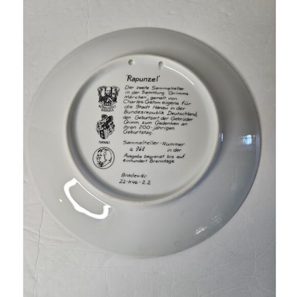 VTG Charles Gehm Rumpelstilzchen Runpunzel Fairy Tales collector plates Bradford - Picture 5 of 7